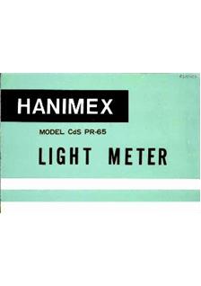 Hanimex PR 65 manual. Camera Instructions.